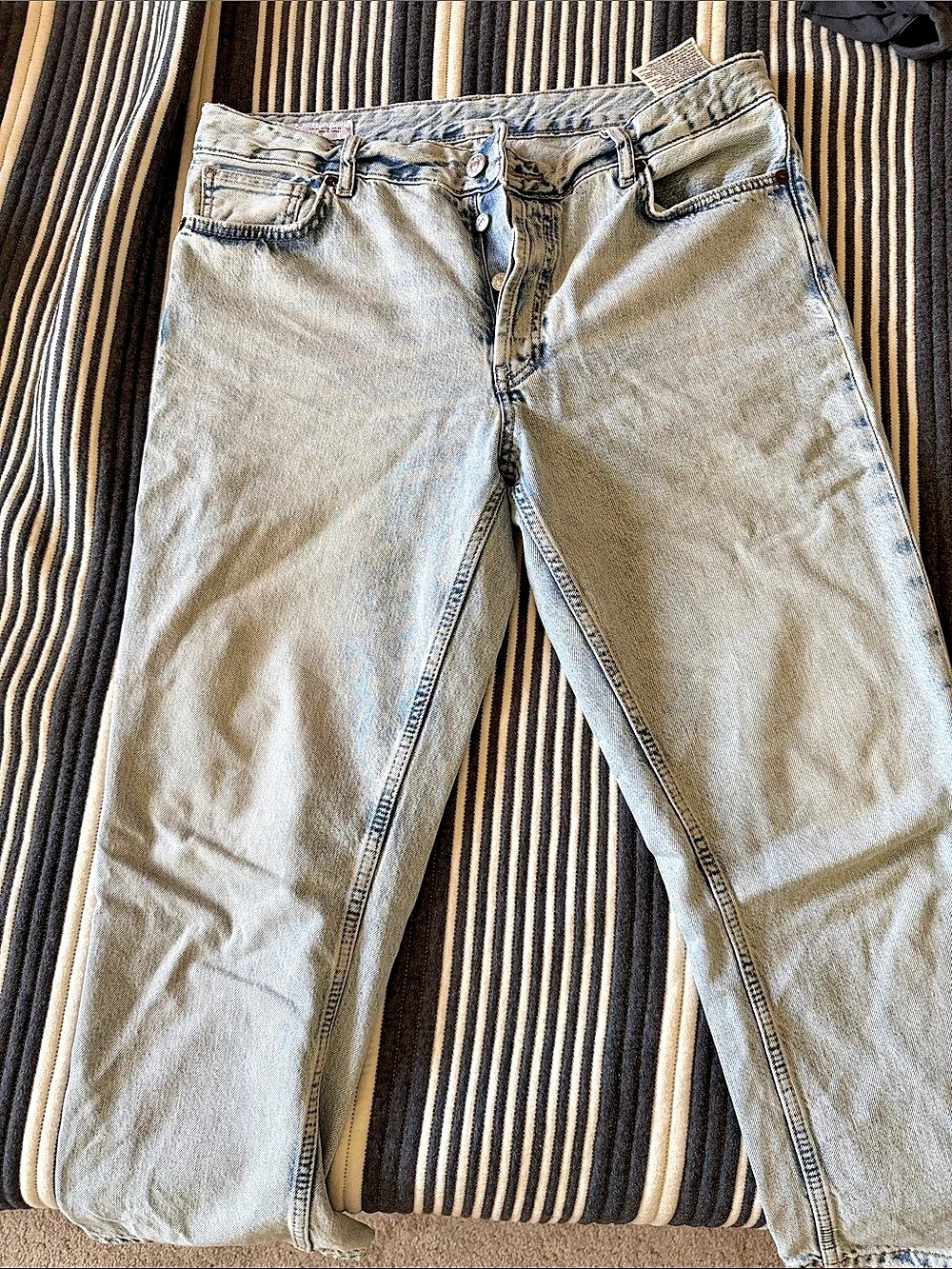 Zara Straight Leg Jeans in Blue Waist 10